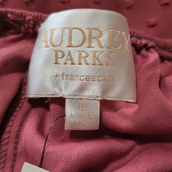 Francescas Ruffle Strap Clipdot Maxi Dress Rose Cutout Sleeveless Ruffle Sz L - Picture 12 of 14